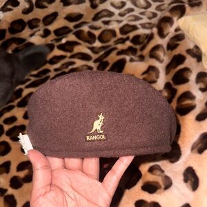 brown kangol beret flat cap